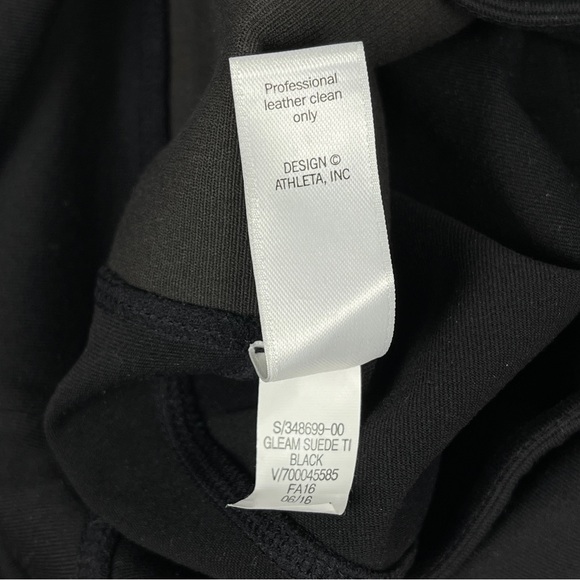 ATHLETA lamb leather suede high rise black leggings, size S - Picture 12 of 12